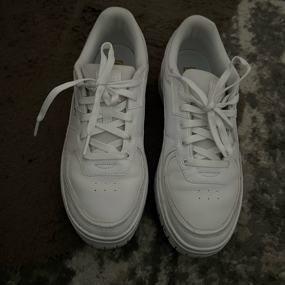 White Puma Platform Sneakers - Picture 2 of 6